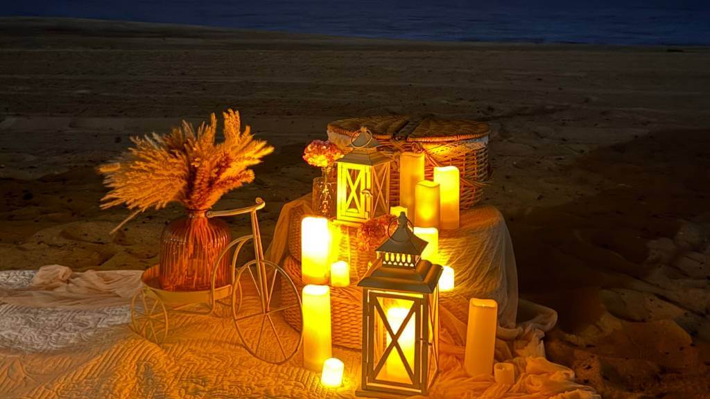 night picnic setup