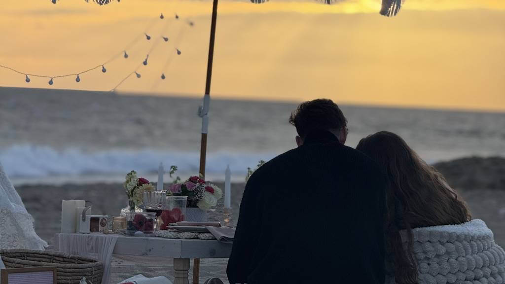 romantic night picnic