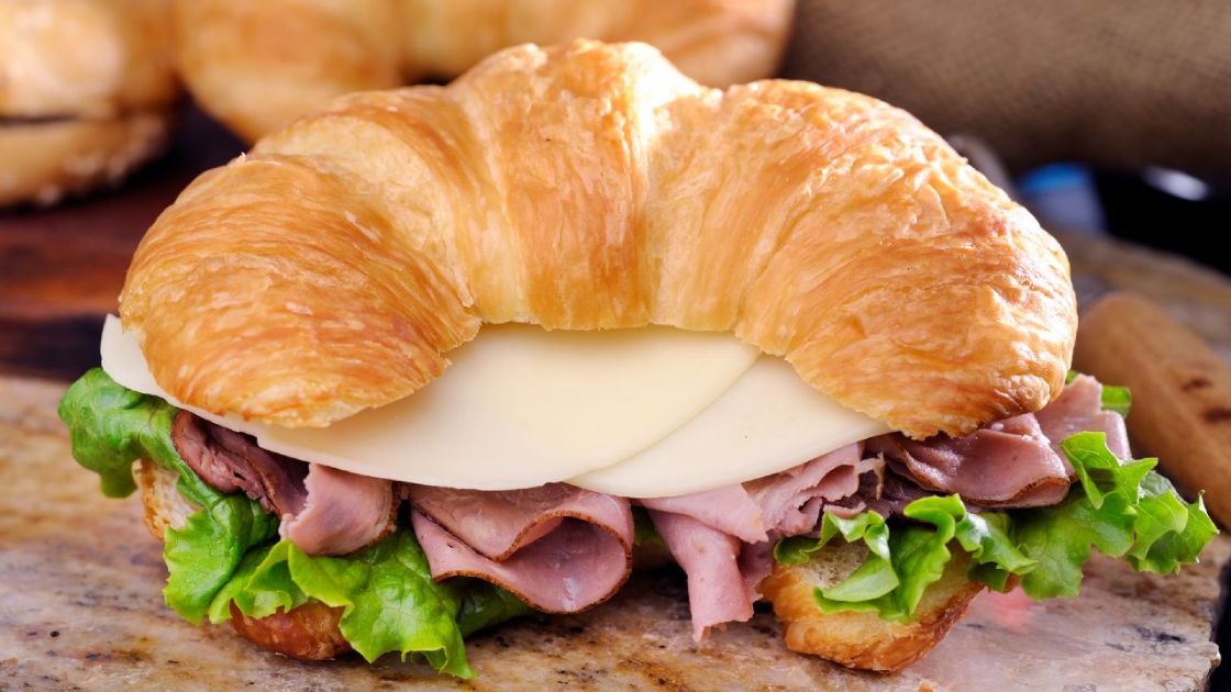 Ham and Cheese Croissant Sandwich