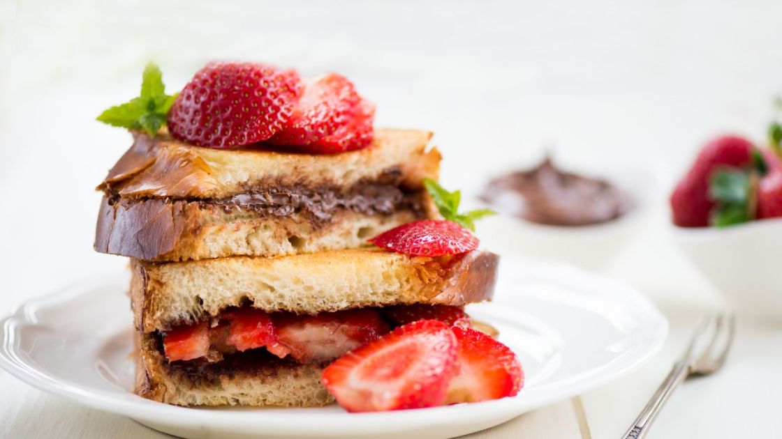 Nutella and Strawberry Sandwich