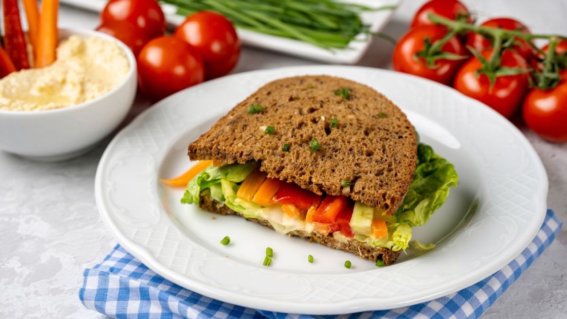 Vegetarian Hummus Sandwich