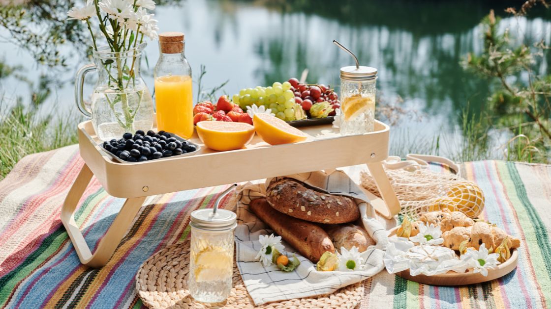 picnic by the pond