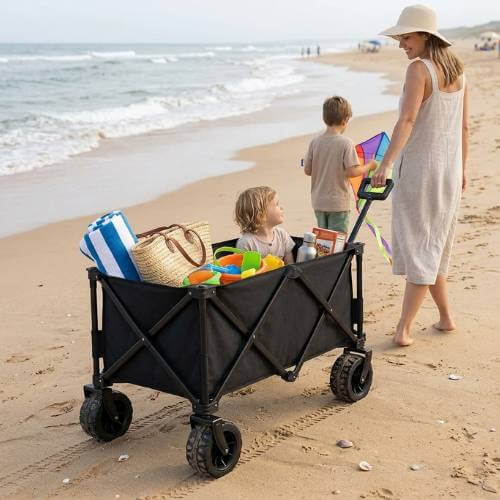 foldable beach wagon for kids