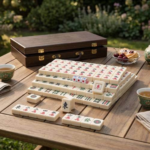 mahjong set for outdoor game night