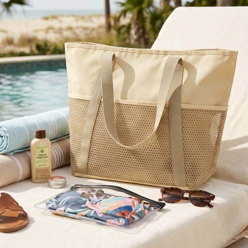 mesh waterproof beach bag