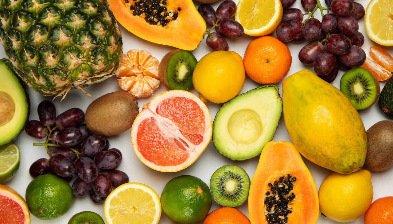 A colorful assortment of seasonal fruits by season