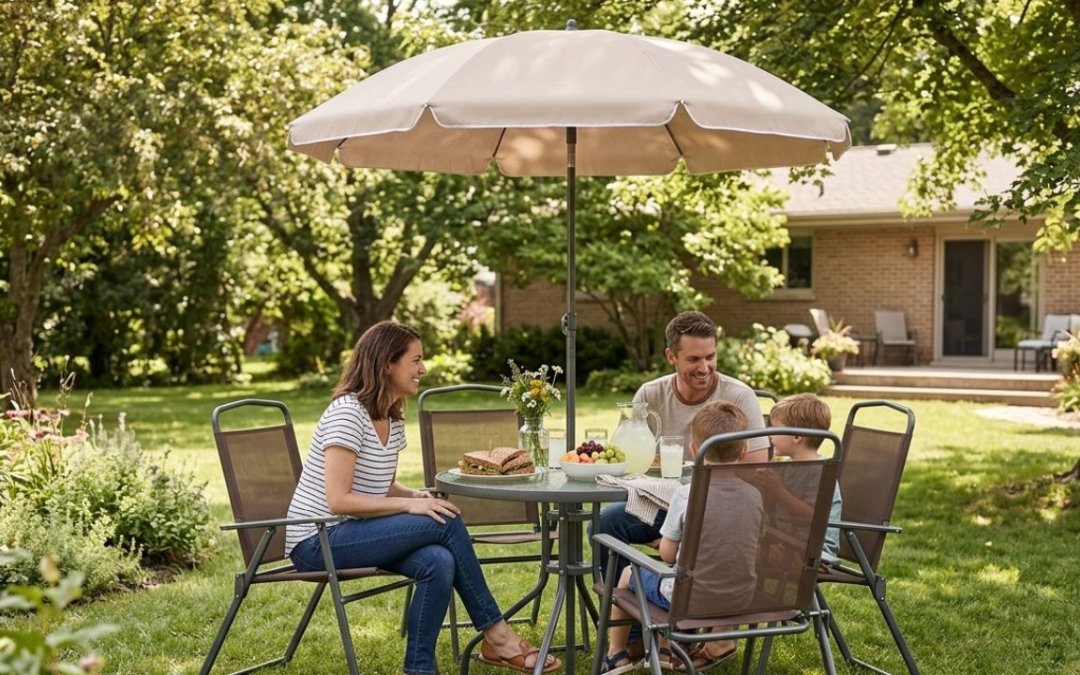 5 Space-Smart Picnic Tables with Umbrellas