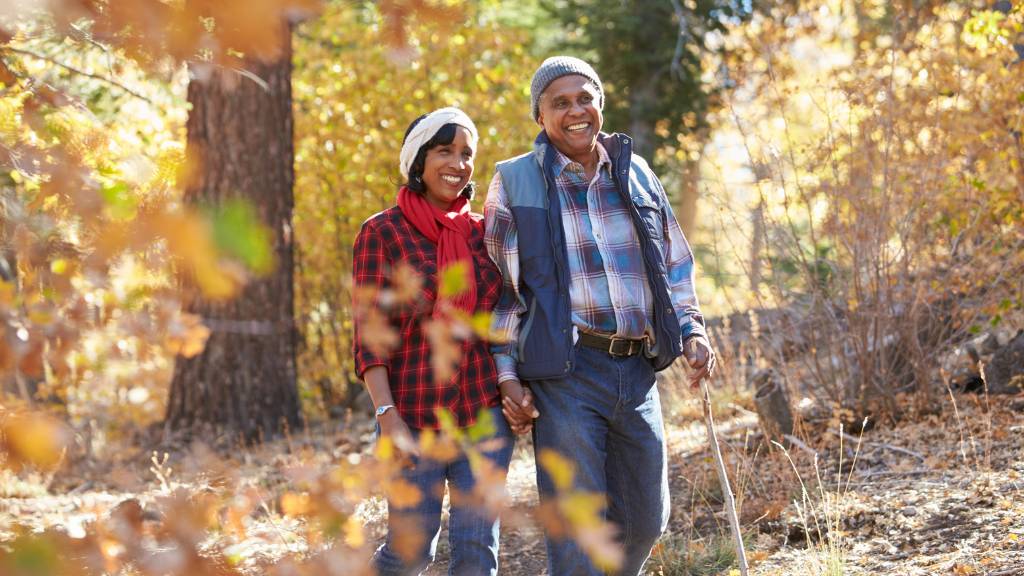 autumn walk together
