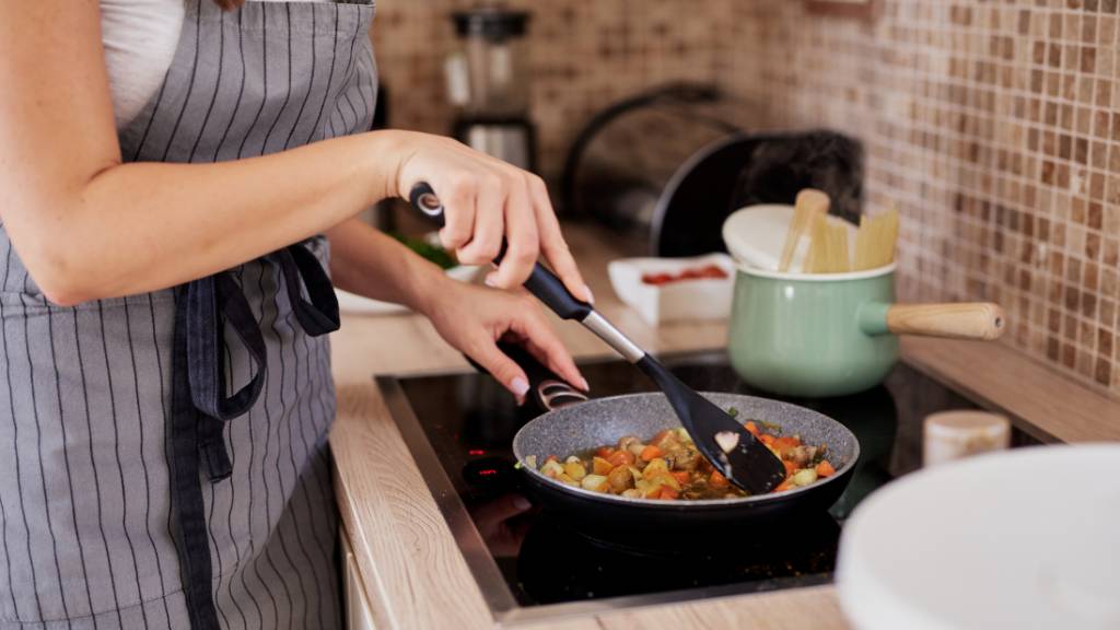 cooking together indoors