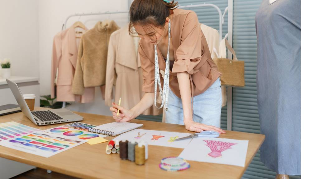 woman crafting clothes