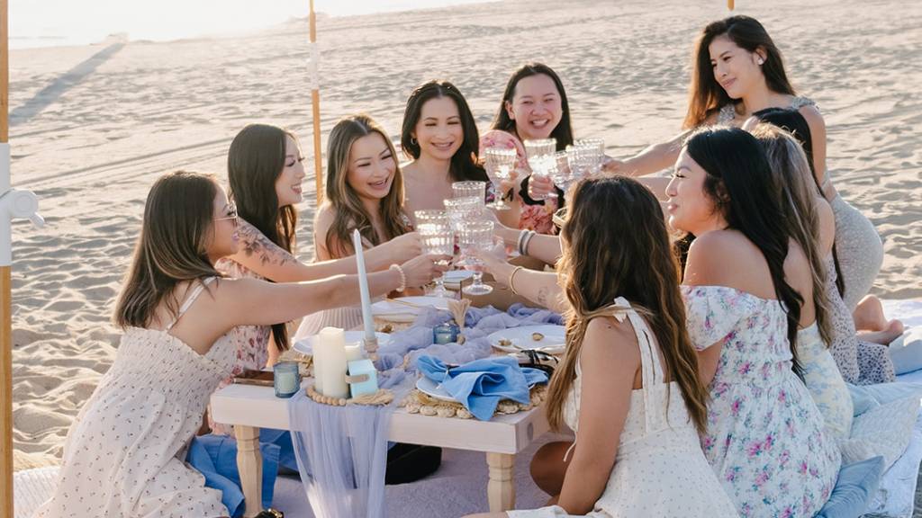 beachfront celebration setup