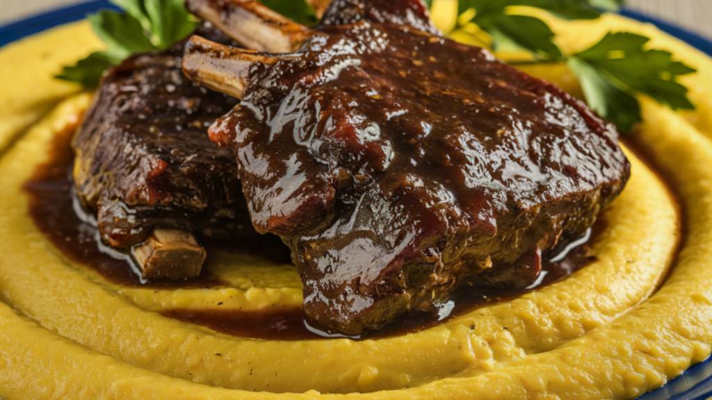 creamy polenta with short rib