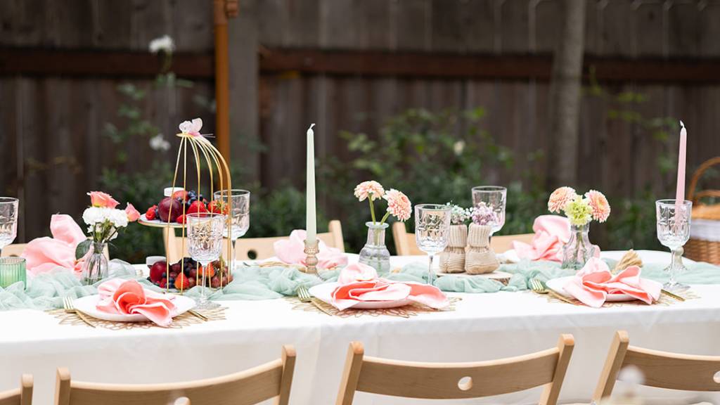 modern outdoor event setup