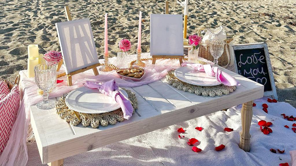 branded picnic table for events