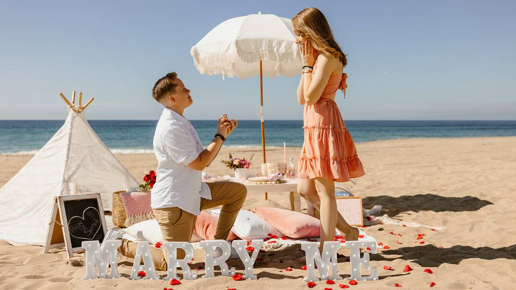 romantic branded beach picnic experience