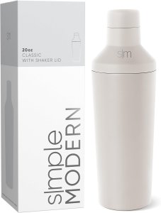 simple modern cocktail shaker set with jigger